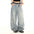Summer American Retro Washed Distressed Loose Straight Leg Wide Leg Pants